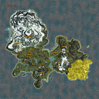 Powder Desert highlighted on Enderal map.
